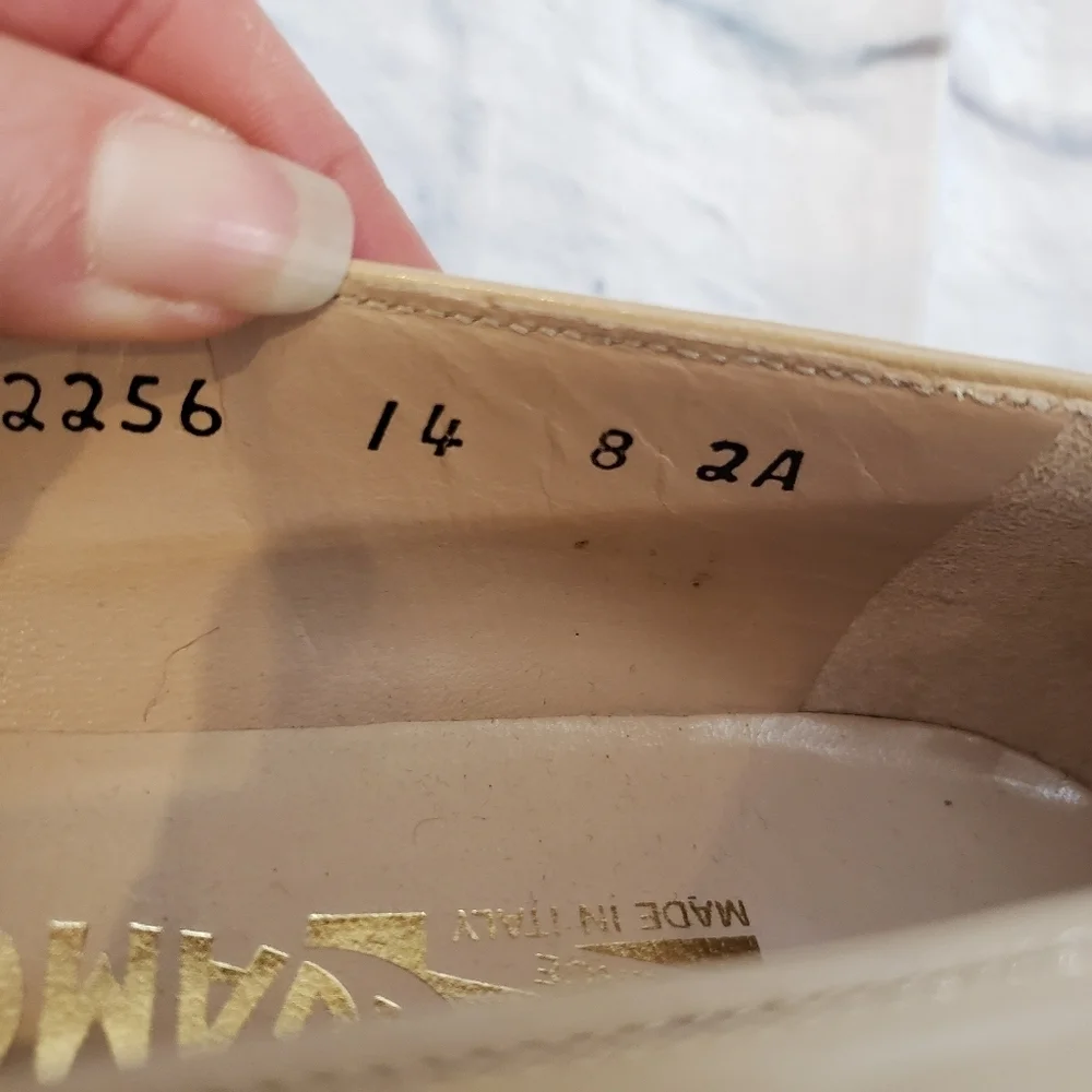Salvatore Ferragamo Tan Leather & Suede Quilted Flats Women’s Size 8 2A